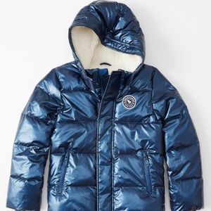 ABERCROMBIE ESSENTIAL PUFFER METALLIC BLUE 7/8